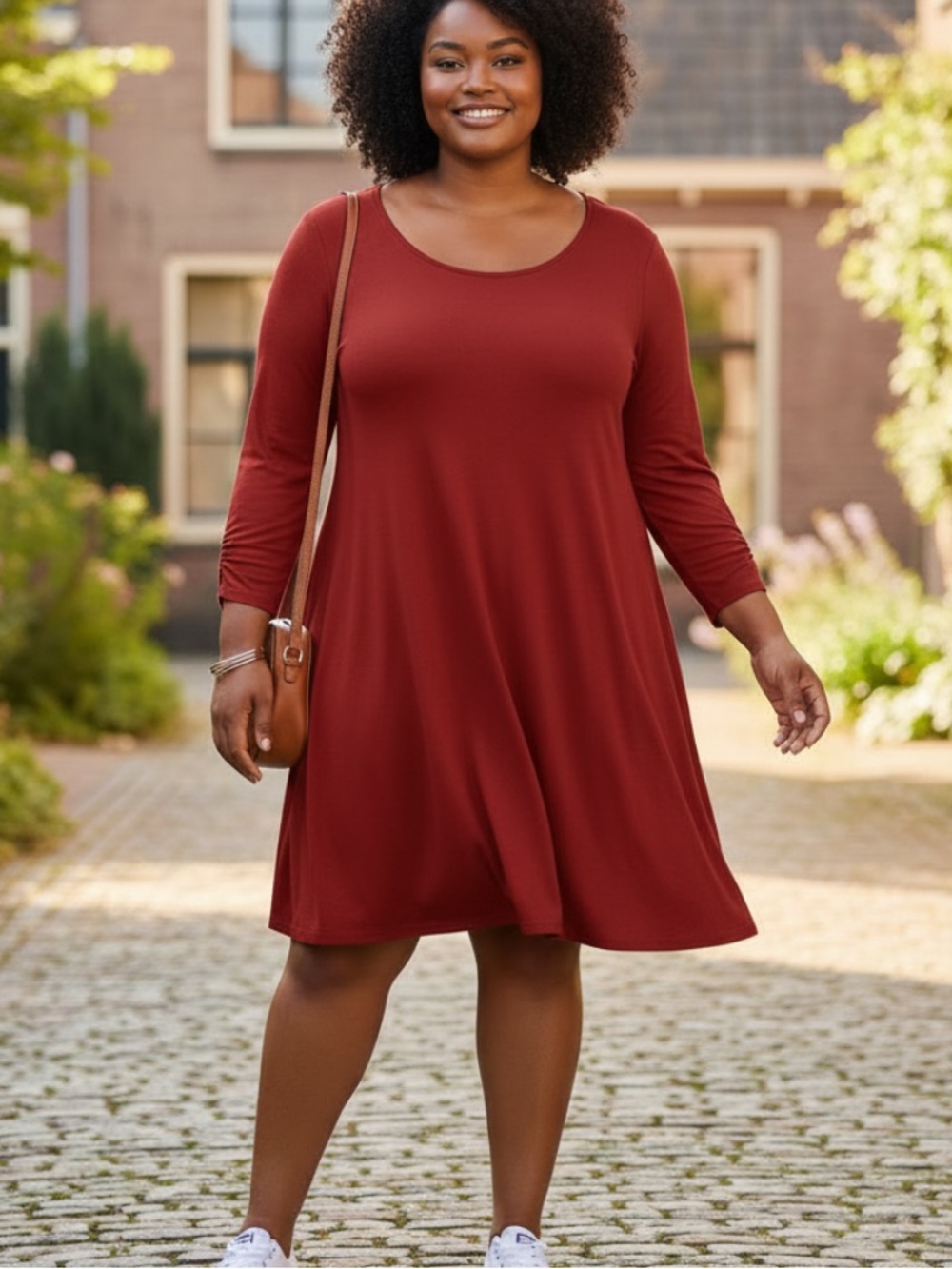 Eileen Fisher Dark Red Tunic/Short Dress. Super soft and cozy